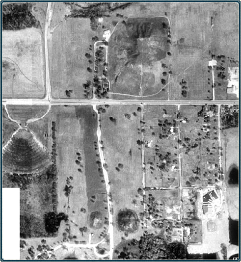 Satellite View of Cahokia Mounds