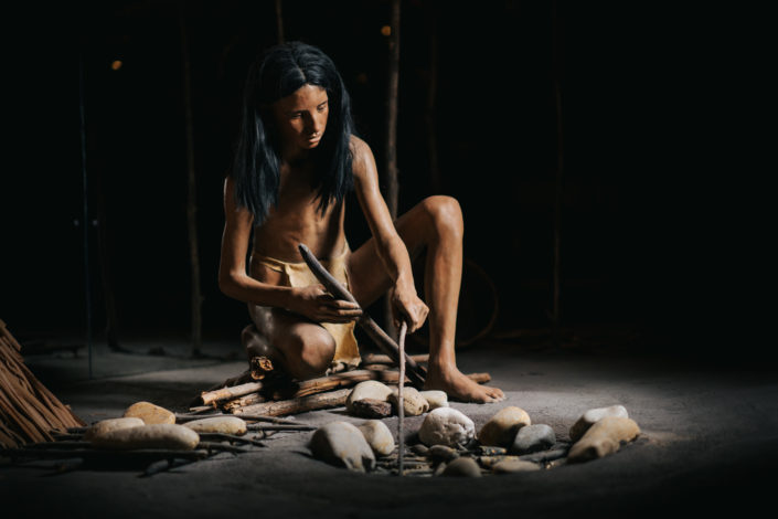 Village Scene Sweat Lodge Prep