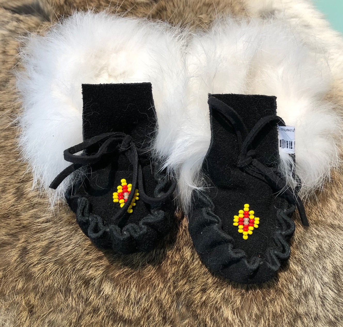 baby moccasins with fur