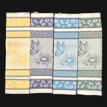 Edelweiss Jacquard Woven Luxury Kitchen Tea Towels - Blue – Crystal Arrow  Jacquard Tea Towels